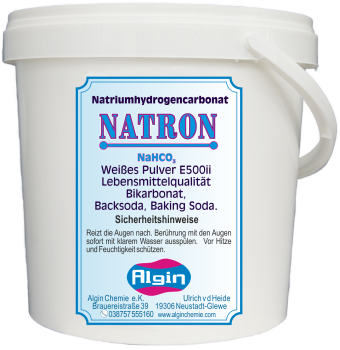 Natron 1L Deckeleimer mit 1kg Inhalt Backpulver Dose food grade Natriumbicarbonat